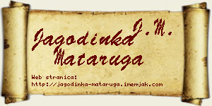 Jagodinka Mataruga vizit kartica